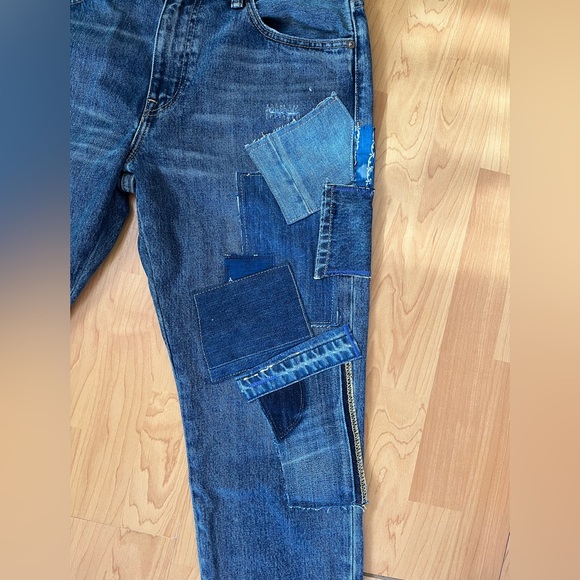 NEW Ralph Lauren Polo Avery Boyfriend Crop Patchwork Jeans Women’s size 29 - Picture 5 of 11